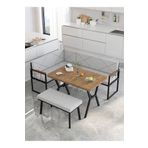 Mygusi Src 70x110 Atlantik Masalı, Köşe Takımı, Mutfak, Balkon Köşe Takımı, Mutfak Masası Takımı - Açık Gri