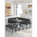 Mygusi Src 70X110CM Bendir Masalı, Köşe Takımı, Mutfak, Balkon Köşe Takımı, Mutfak Masası Takımı - Antrasit - 70 x 110 cm