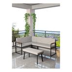 Mygusi Src Balkon, Bahçe, Cafe, Köşe Takımı - Gri