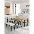 Mygusi Src Serisi Mutfak, Balkon Köşe Takımı, 70 x 110 cm Atlantik Masalı - Krem - 70x110