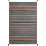 MYHOME HALI Trb-03 Iskandinav Pamuk Kilim El Dokuma Koyu Gri