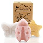 myHomeBody Konjac bebekler için banyo süngeri, doğal banyo süngeri, doğal ve güvenli Konjac, 3 adet: Kelebek, uğur böceği, yıldız