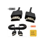 Mykablo İnce Yüksek Hızlı HDMI Sarmal Spiral Kablo 4K * 2K