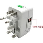 Mykablo Universal Seyahat Priz Çevirici 2 Port USB Çıkışlı