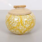 Mylamp Fanus Doğal Bambu Saklama Kutusu 13X13 cm - Sarı