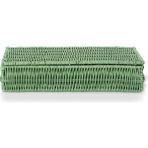 Mylamp LAURA Yeşil Rattan Kapaklı Saklama Kutusu & Dekoratif Obje 26x10x5 cm