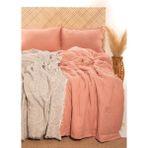 Mylasa Home Cloudy Mood Müslin Nevresim Takımı Çift Kişilik 200 x 220 cm - 200 x 220 cm - Pudra