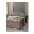 MYLASA HOME Lavanta Desenli %100 Pamuk Müslin Yatak Örtüsü - Çift Kişilik (220x240 cm - Haki)