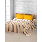 Mylasa Home Mylasahome Müslin 4 Katlı Çizgili Yatak Örtüsü Çift Kişilik 220 x 240 cm - Sarı