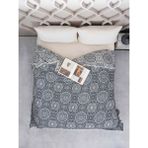 Mylasa Home Mylasahome Müslin 4 Katlı Şal Desenli (Jakarlı) Yatak Örtüsü Çift Kişilik 220 x 240 cm - Siyah