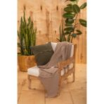 Mylasa Home Pamuk Definite Desenli Çok Amaçlı Koltuk Şalı 130 x 170 (Kırlentsiz) - 130 x 170 cm - Gri