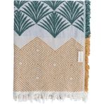 Mylasa Home Pamuk Pan Desenli Çok Amaçlı Koltuk Şalı 130 x 170 (Kırlentsiz) - 130 x 170 cm - Yeşil