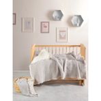 Mylasahome Müslin Doğal Pamuk Bebek Battaniyesi 100 x 120 cm - Açık Gri