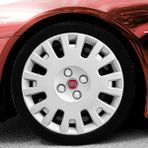 MYldrm Fiat Punto 15 Inç Jant Kapağı Amblemli Gri 4 Adet 1 Takım 147