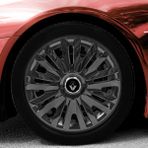 MYldrm Renault R 19 13 Inç Jant Kapağı Amblemli Piano Black 4'lü Set 207