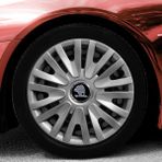 MYldrm Skoda Forman 13 Inç Jant Kapağı Amblemli Gri 4 Adet 1 Takım 122