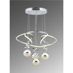 Mylife Avize LED 4top Gümüş Taşlı Dron 2558 - Antrasit - Gri - AVİZE