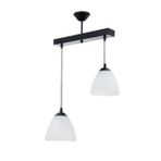Mylighst Sıralı İkili Opal Camlı Avize Modern Avize 30 Cm En