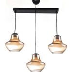 Mylight Retro Sıralı 3'lü Masa Üstü Sarkıt Avize 60 cm - Siyah