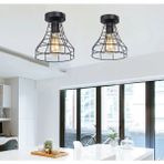 Mylight S Retro Rustik Konik Kafes Armatür Avize - Ahşap - 1