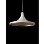 Mylights 37 Cm Mat Beyaz İçi Altın Metal Sarkıt Avize Rustik Retro Tekli