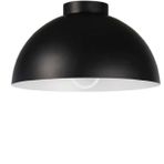 Mylights 40 cm Siyah İçi Beyaz Plofonyer Tavan Avize Metal Avize