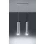 Mylights Beyaz Metal Led Avize Beyaz Led Ampullü İkili Sırsalı