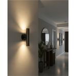 Mylights Kahverengi Başlık Siyah Gövde Gu10 Çift Yönlü Metal Duvar Aplik Ayna Tablo Yanı Yatak Başı Siyah