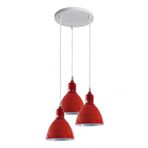Mylights Kırmızı Üçlü Sarkıt Avize Spor Avize Modern Avize Salon Avize