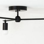 Mylights Mafsalı Harekli Üçlü Avize Mat Siyah Mylights Plofonyer Tavan Harekli Avize -