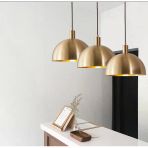 Mylights Mat Sarı Kaplama Masa Üstü Üçlü Avize Modern Spor Avize 100 Kasa