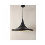 Mylights Mat Siyah İçi Altın Metal Sarkıt Avize 36 Cm