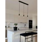 Mylights Mat Siyah Üçlü Metal Sarkıt Avize Rustik Vintage Retro 60cm Kasa