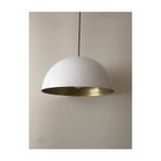 Mylights Metal Beyaz İçi Altın Sarkıt Avize Cap 40 Cm