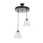 Mylights Modern İkili Opal Camlı Sarkıt Avize En 30 Cm