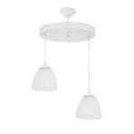 Mylights Modern Spor İkili Avize 30 Cm En Opal Camlı