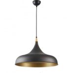 Mylights Modern Spor Retro Rustik Vintage Siyah İçi Altın Sarkıt Avize