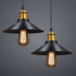Mylights Retro İkili Yuvarlak Metal Sarkıt Avize 30 Cm En