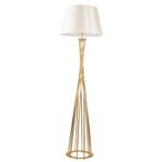 Mylights Retro Mat Gold Krem Başlık 45 cm Başlık Köşe Lambası Lambader
