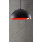 Mylights Retro Parlak Siyah İçi Kırmızı Metal Sarkıt Avize 40 Cm