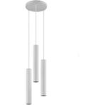 Mylights Retro Rusik Metal Sarkıt LED Avize Ampul Dahil Gün Işığı LED 30CM En Tuvarlak Taban - Beyaz