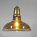 Mylights Retro Rusrik Vintage Tekli Cam Sarkıt Avize En 28/30 Cm