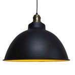Mylights Retro Rustik Eskitme Askılı Metal Sarkıt Avize Siyah İçi Altın