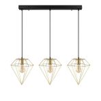 Mylights Retro Rustik Gold Üçlü Masa Üstü Sıralı Avize 60 Cm E27