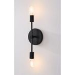 Mylights Retro Rustik Ikili Aplik Siyah E27 Duy