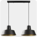 Mylights Retro Rustik Ikili Masa Üsütü Sarkıt Avize 60 cm Kasa - Ahşap - 1