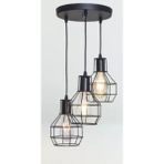 Mylights Retro Rustik Kafes Üçlü Sarkıt Avize En 30 cm - Ahşap - 1