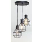 Mylights Retro Rustik Kafes Üçlü Sarkıt Avize En 30 Cm