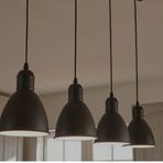 Mylights Retro Rustik Masa Üstü Dörtlü Metal Avize 100cm Siyah Taban
