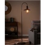 Mylights Retro Rustik Mat Siyah Rustik Ayaklı Köşe Lambası Lambader